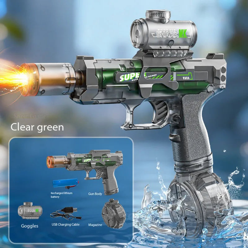 Experience Ultimate Summer Fun with the Electric Water Gun - USB Rechargeable for Ages 14+