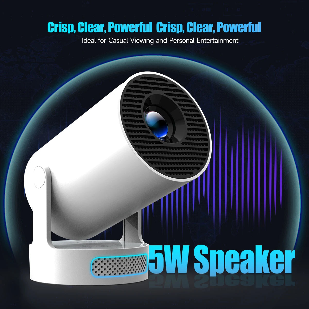 Experience Stunning Clarity with the HY300 Pro+ Mini Projector - 8K WiFi 6, 290 ANSI Lumens, and Android 14 for Ultimate Home Cinema and Outdoor Entertainment
