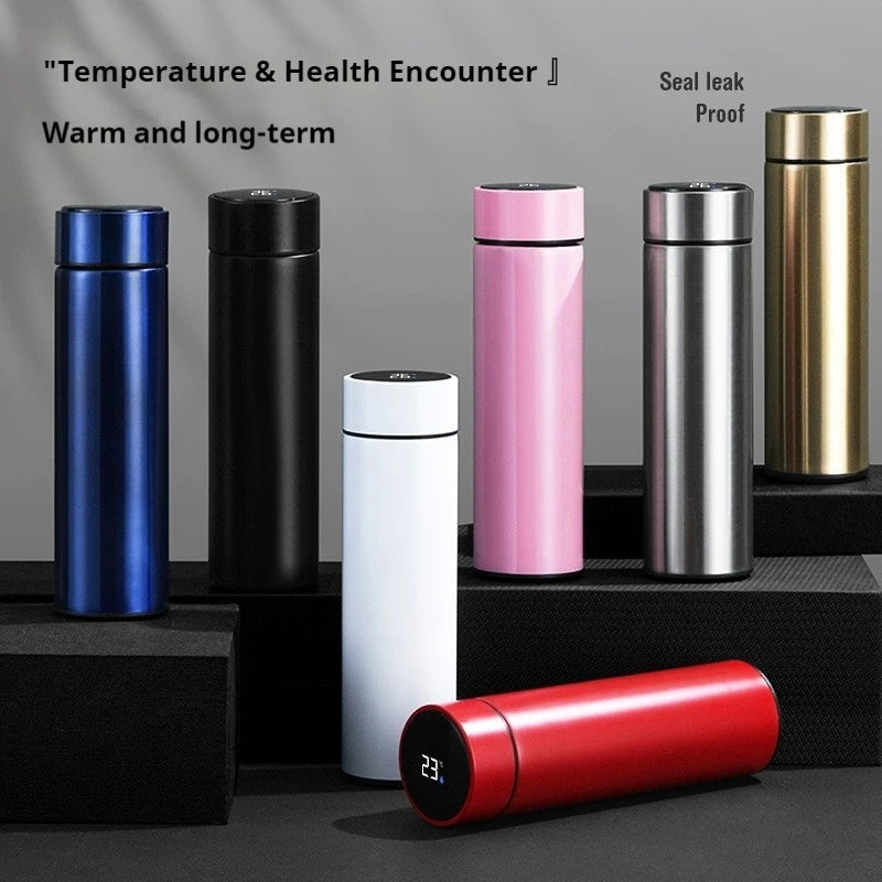 Stay Hydrated in Style with the 500ML Intelligent Temperature Thermos Bottle - Your Perfect Sports Companion!