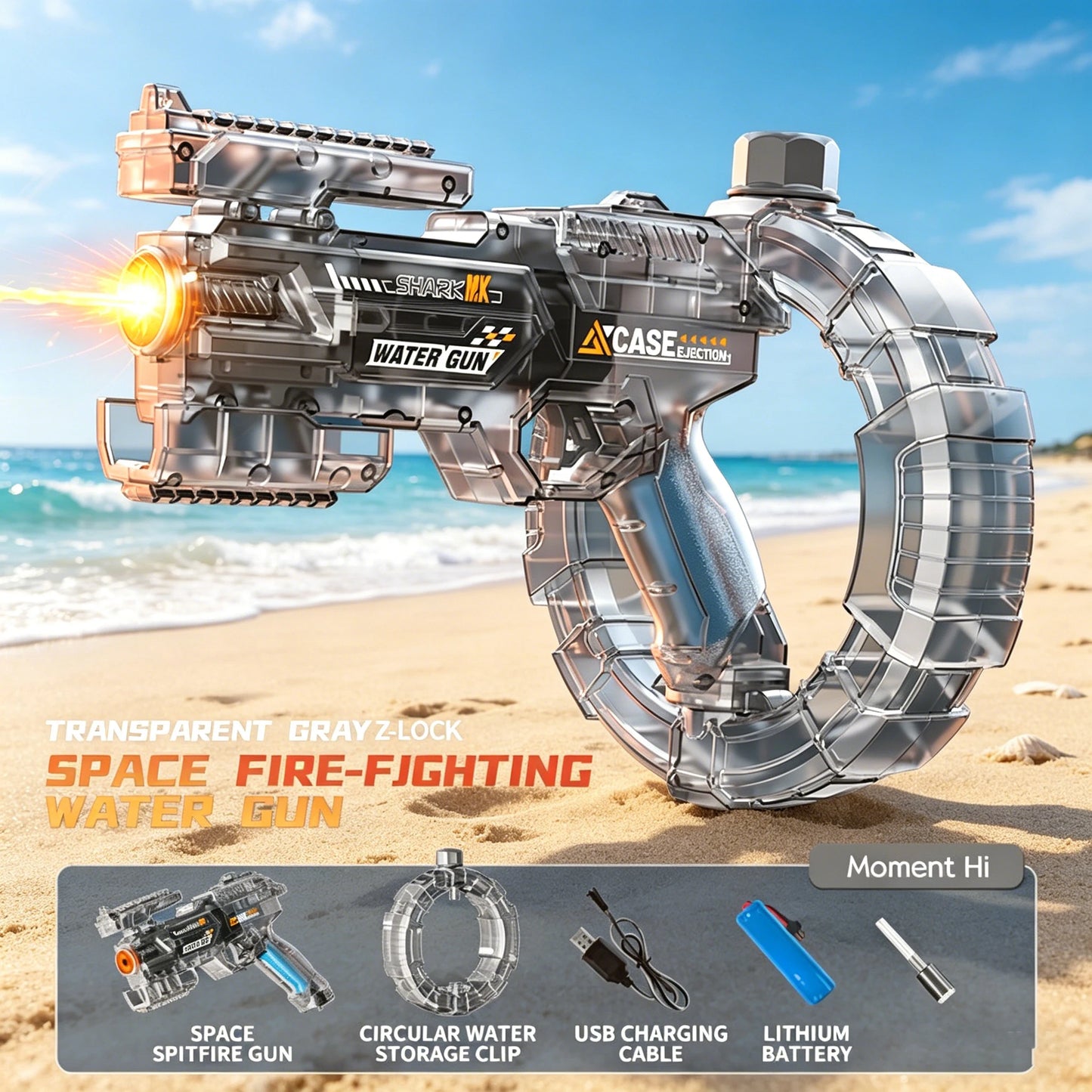 Experience Ultimate Summer Fun with the Electric Water Gun - USB Rechargeable for Ages 14+