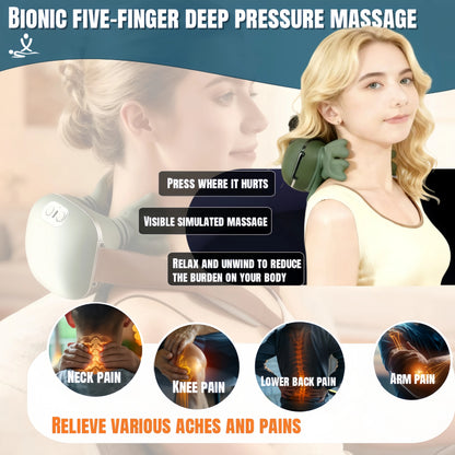 Revolutionary Bionic Wireless Neck and Shoulder Massager: Experience Ultimate Cervical and Trapezius Relief with Advanced 4D Kneading Technology