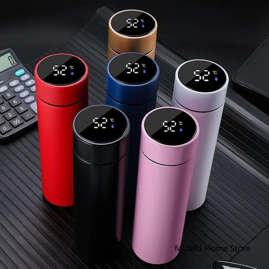 Stay Hydrated in Style with the 500ML Intelligent Temperature Thermos Bottle - Your Perfect Sports Companion!