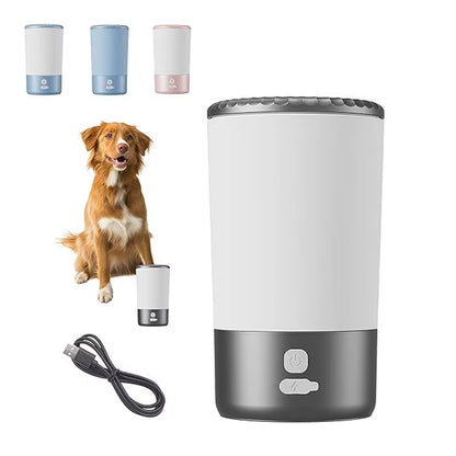 Revolutionary Automatic Portable Pet Paw Cleaner - Gentle Silicone Brush, USB-C Rechargeable & Waterproof for Happy, Clean Paws!