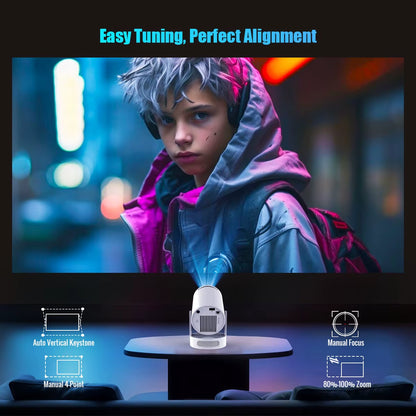 Experience Stunning Clarity with the HY300 Pro+ Mini Projector - 8K WiFi 6, 290 ANSI Lumens, and Android 14 for Ultimate Home Cinema and Outdoor Entertainment