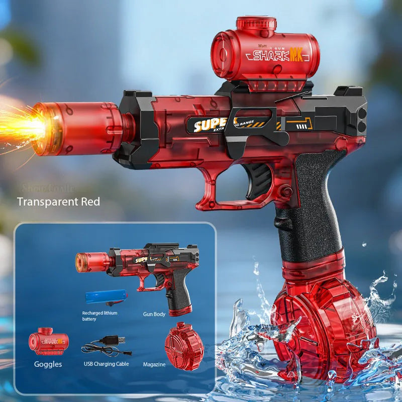 Experience Ultimate Summer Fun with the Electric Water Gun - USB Rechargeable for Ages 14+